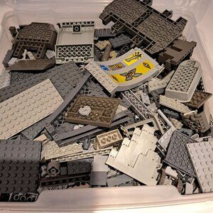 Grey Lego assorted lot 3 pounds of Lego